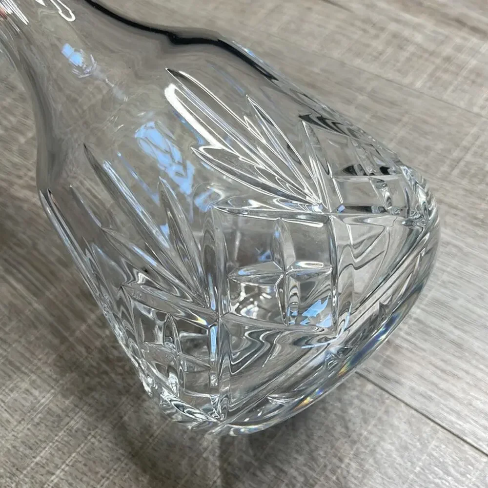 ILLUSIONS Handcut Handblown Samobor Crystal  Decanter Yugoslavia 11.5